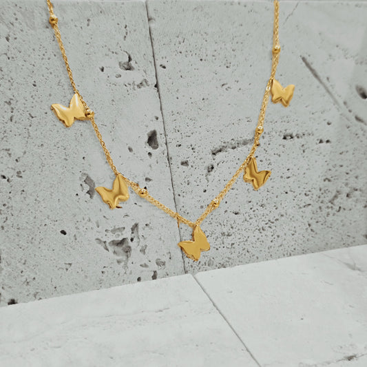Butterfly Necklace (Anti Tarnish)