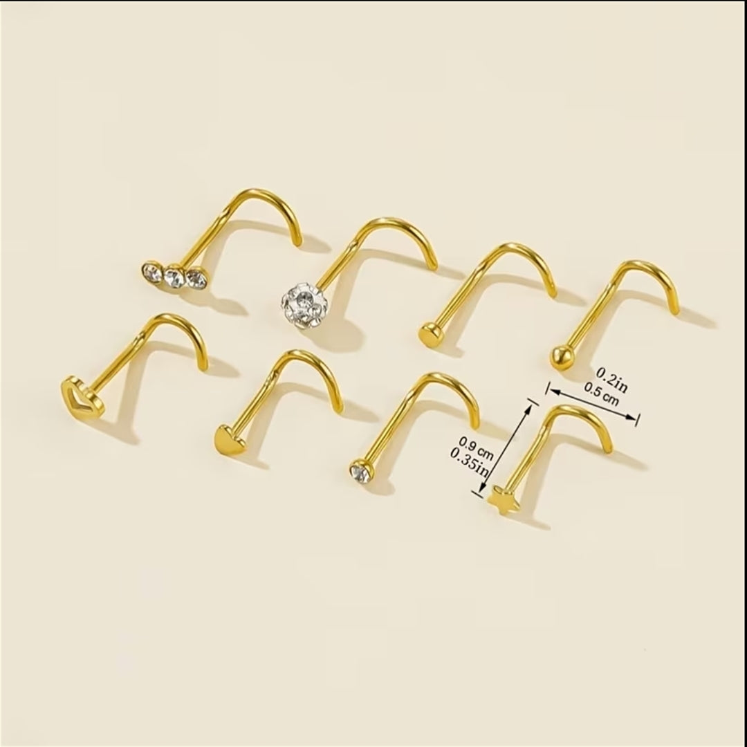 Piercing NoseRing (8Pcs)