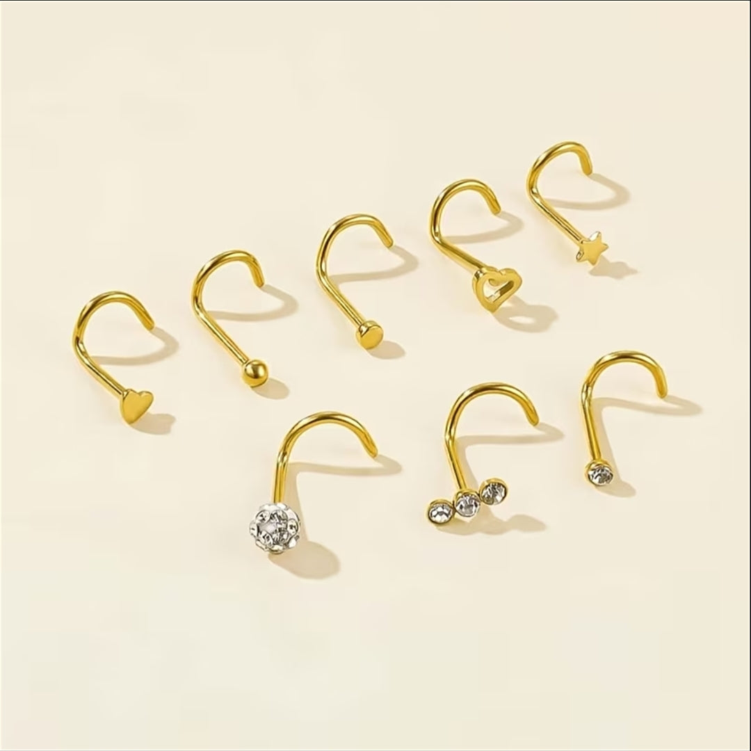 Piercing NoseRing (8Pcs)