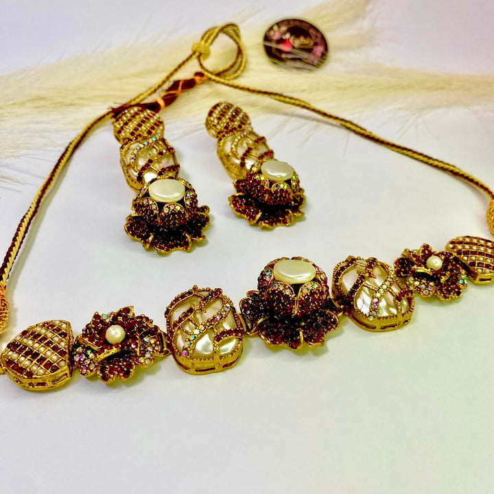 Canatolian Grace Choker Turkish Set Red