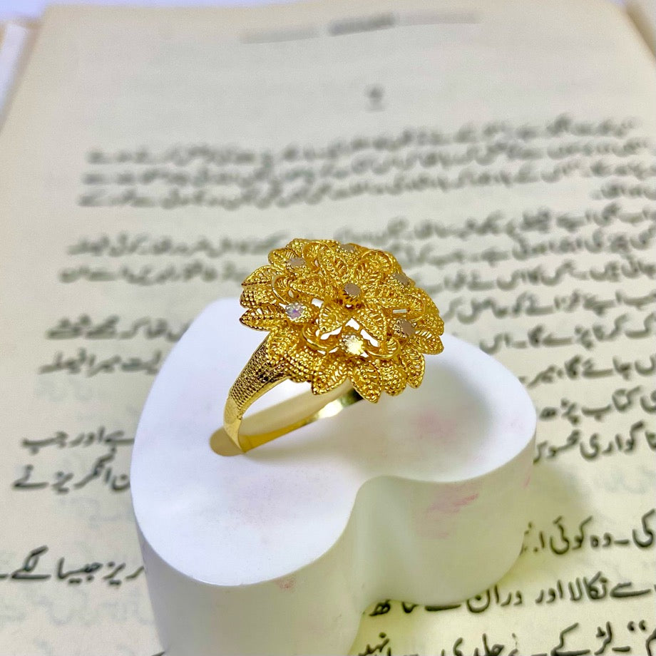 Floral Gold Plated Ring