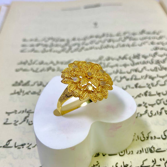 Floral Gold Plated Ring
