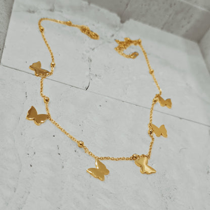 Butterfly Necklace (Anti Tarnish)