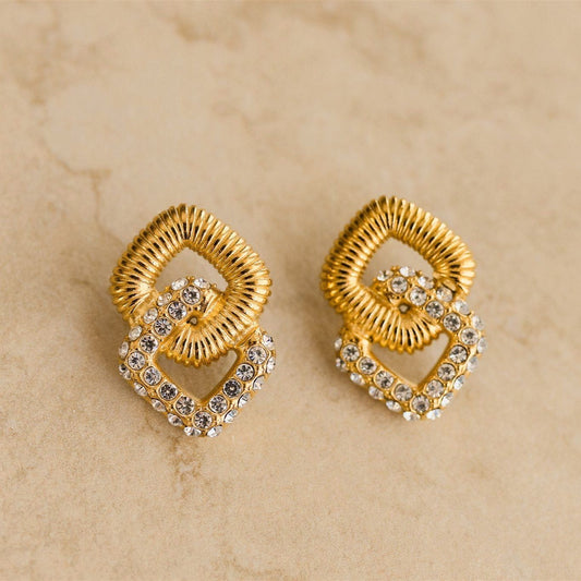 Branded Hexagon Earrings