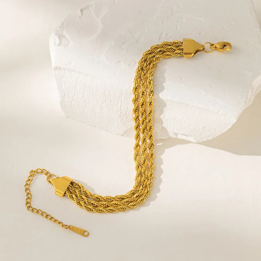 Rope Bracelet Triple layer (Anti Tarnish)