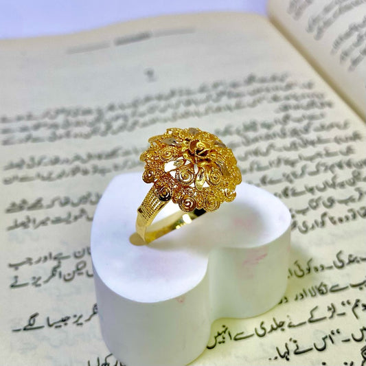 Floral Gold Plated Ring