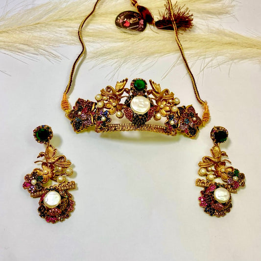 Izmire Dream Turkish Pearl Choker Multi