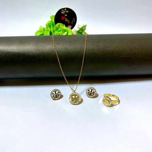 Branded Zircon Set TB (Anti Tarnish)