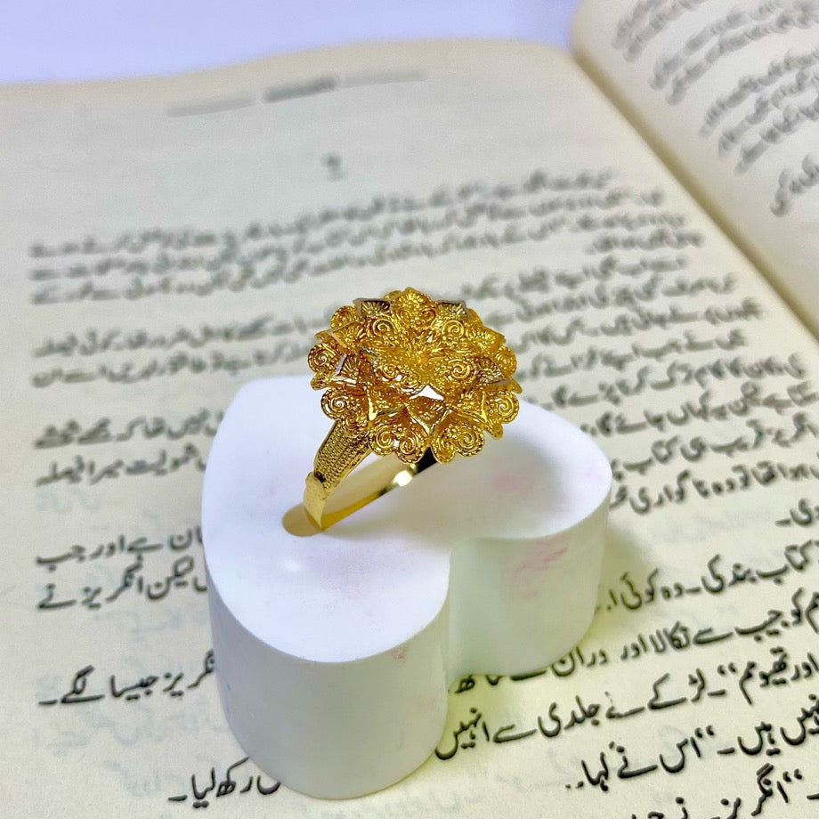 Floral Gold Plated Ring