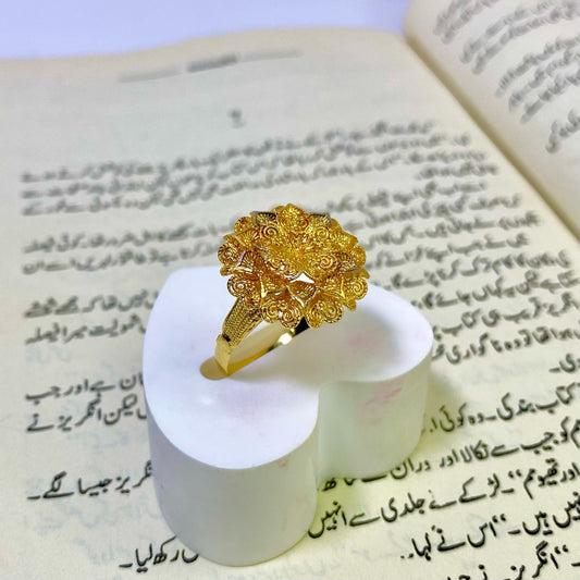 Floral Gold Plated Ring