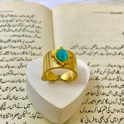 Blue Styled Ring