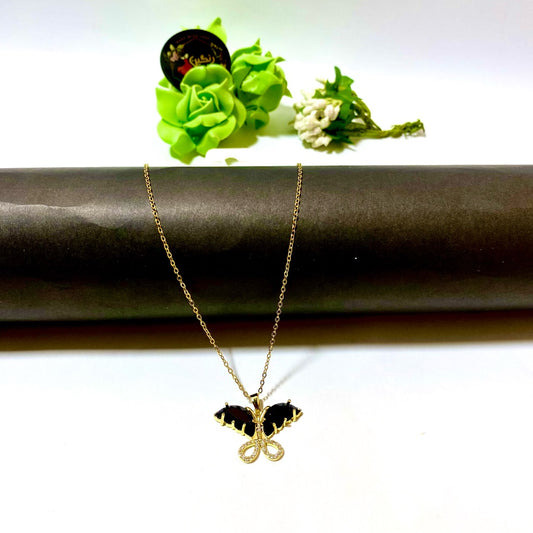 Butterfly Zircon Pendant (Anti Tarnish)