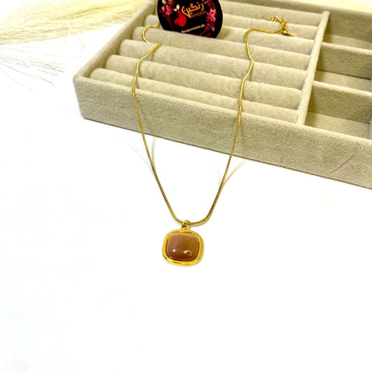 Eira Brown Stone Necklace