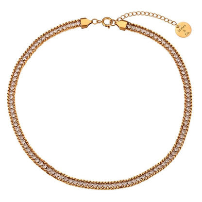 Luster Zirconia Necklace (White)