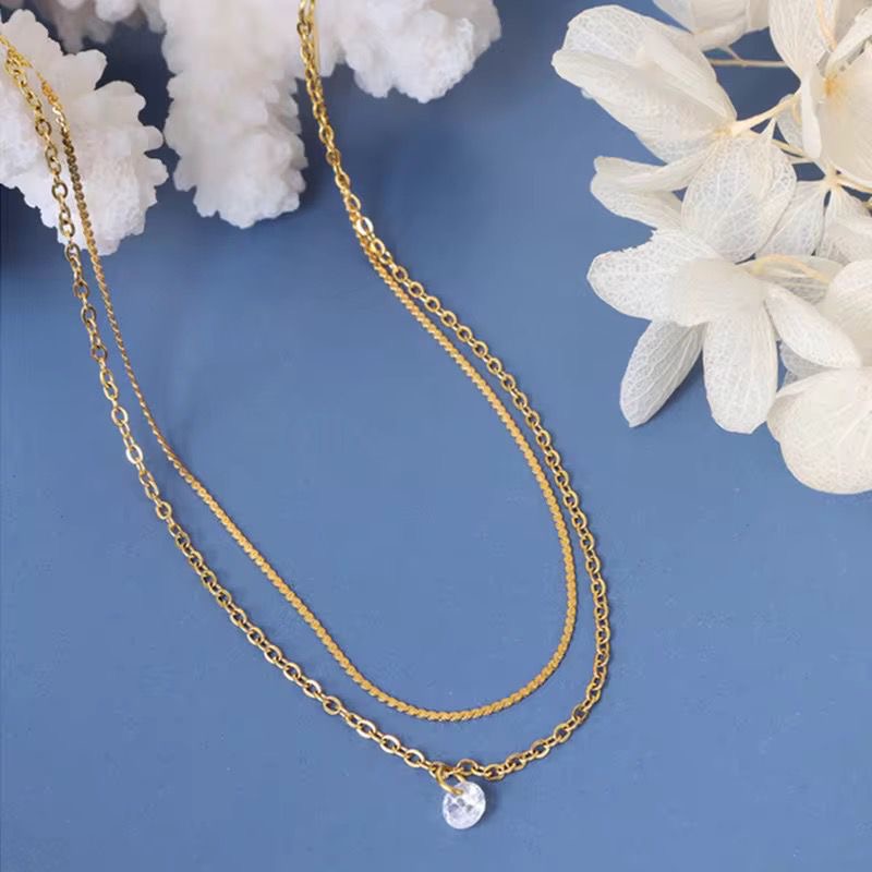 Double layer diamond Anklet