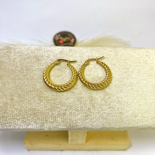 Circle Zig Hoop Earrings
