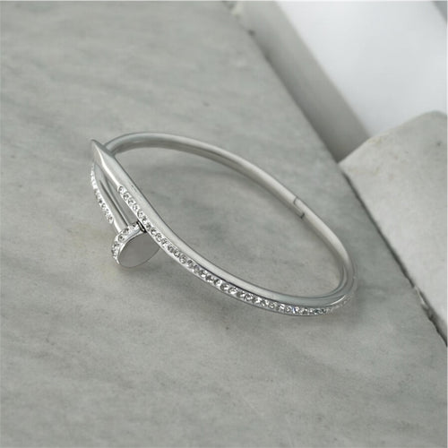 Cartier Nail Zircon Handcuff (Silver)
