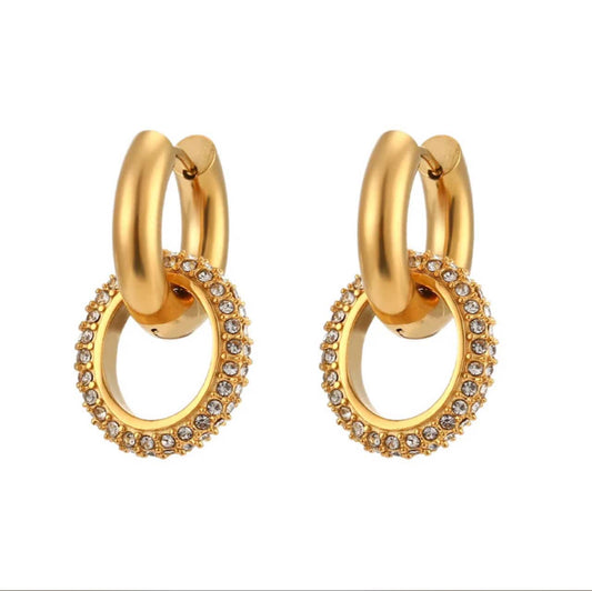 Dual link Zircon Hoops