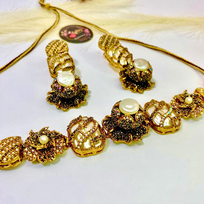 Canatolian Grace Choker Turkish Set Black