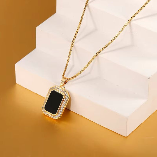 Black Zircon Necklace