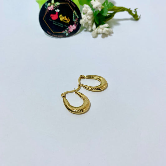 Gold Plated Chunky Hoop Earrings