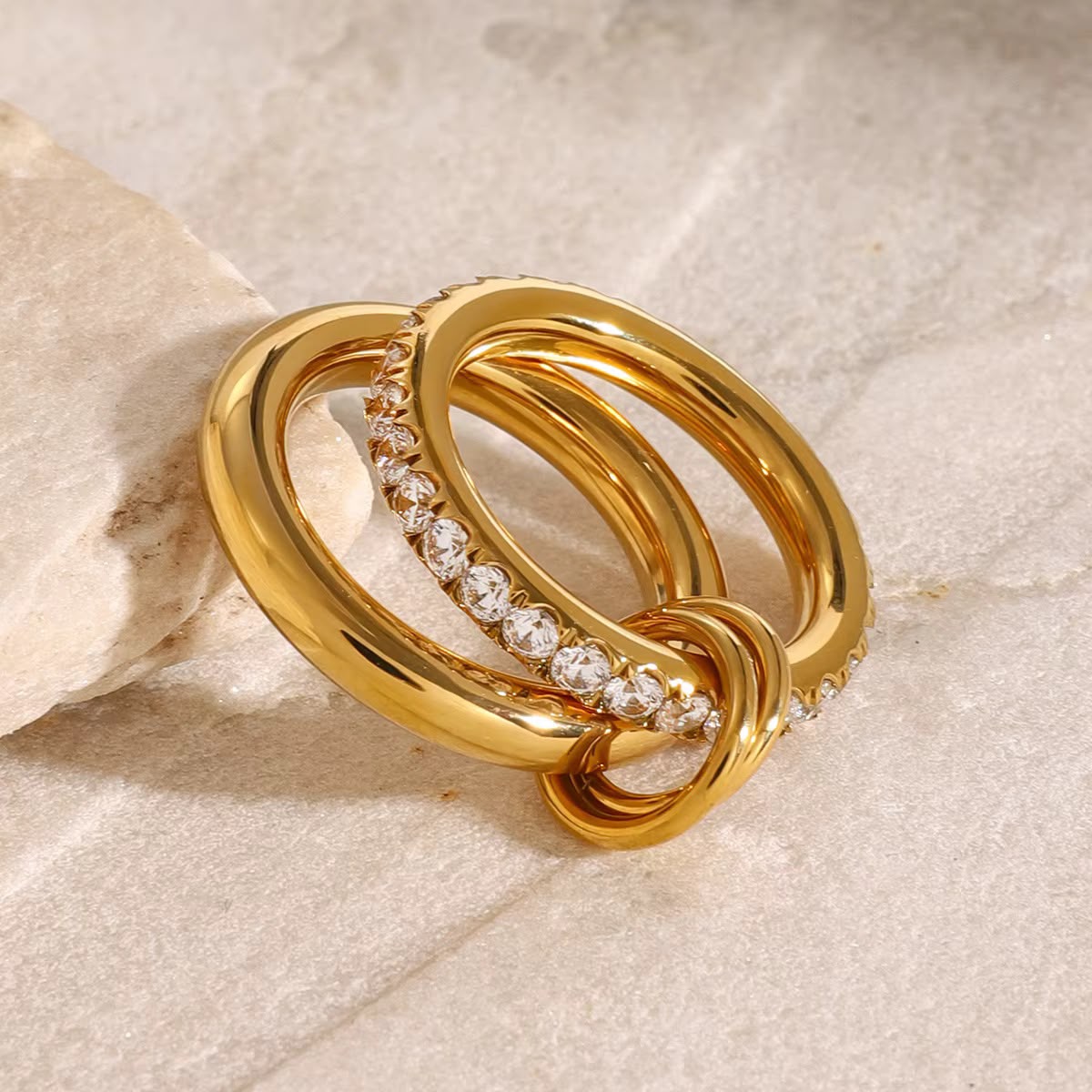 Duo Crystal Ring