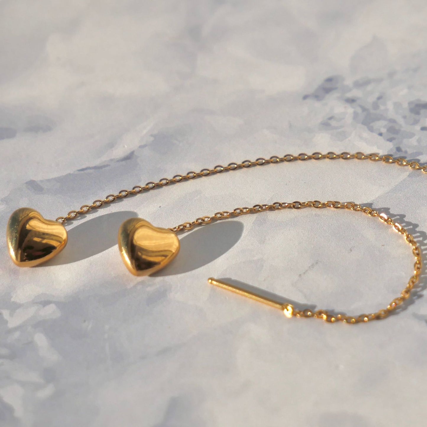 Needle Heart Earrings