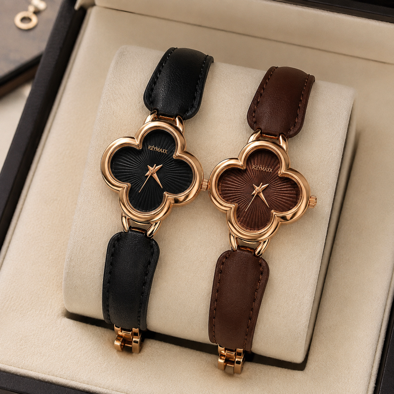 Clover Leather Watch