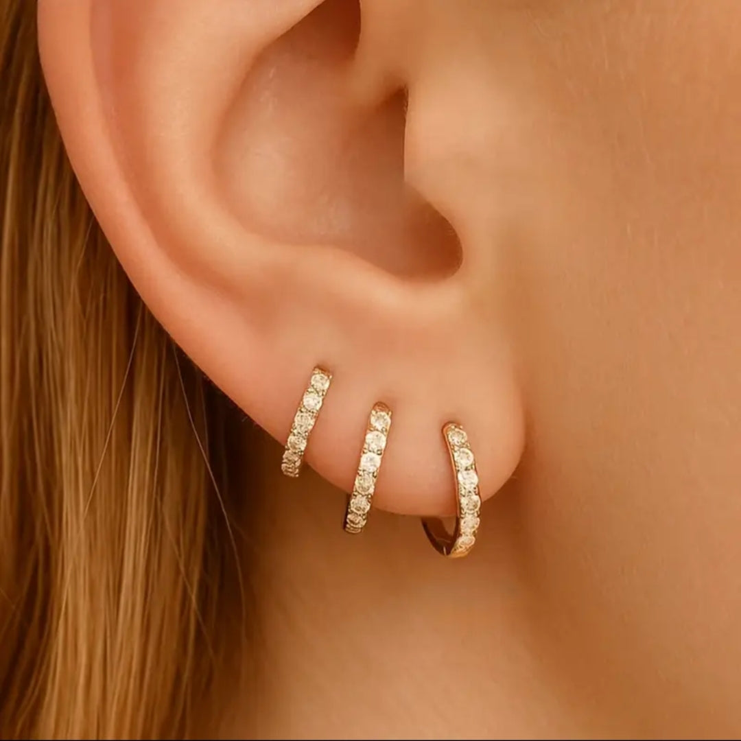 Round Zirconia Hoops (Alloy)