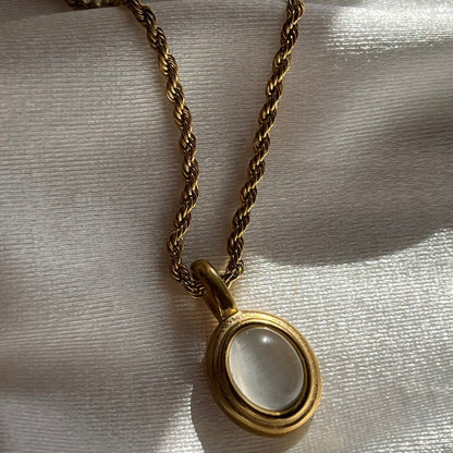 Amelia Snake Necklace (White)