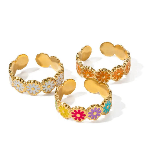 Multi Floral Ring