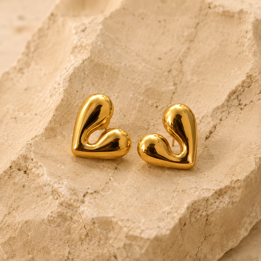 Heart Hoops Earrings