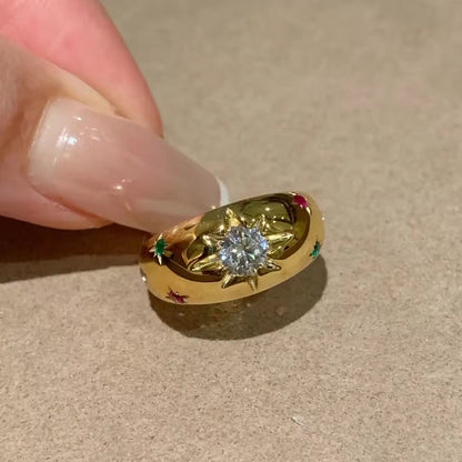 Bulky Arabic Multi Ring
