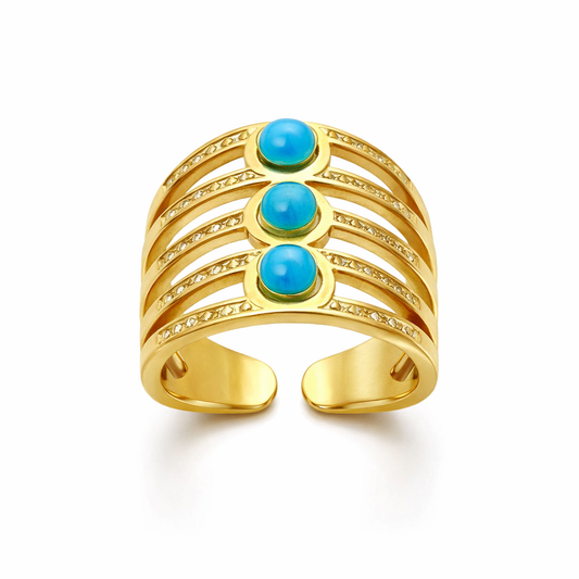 Blue Styled Ring