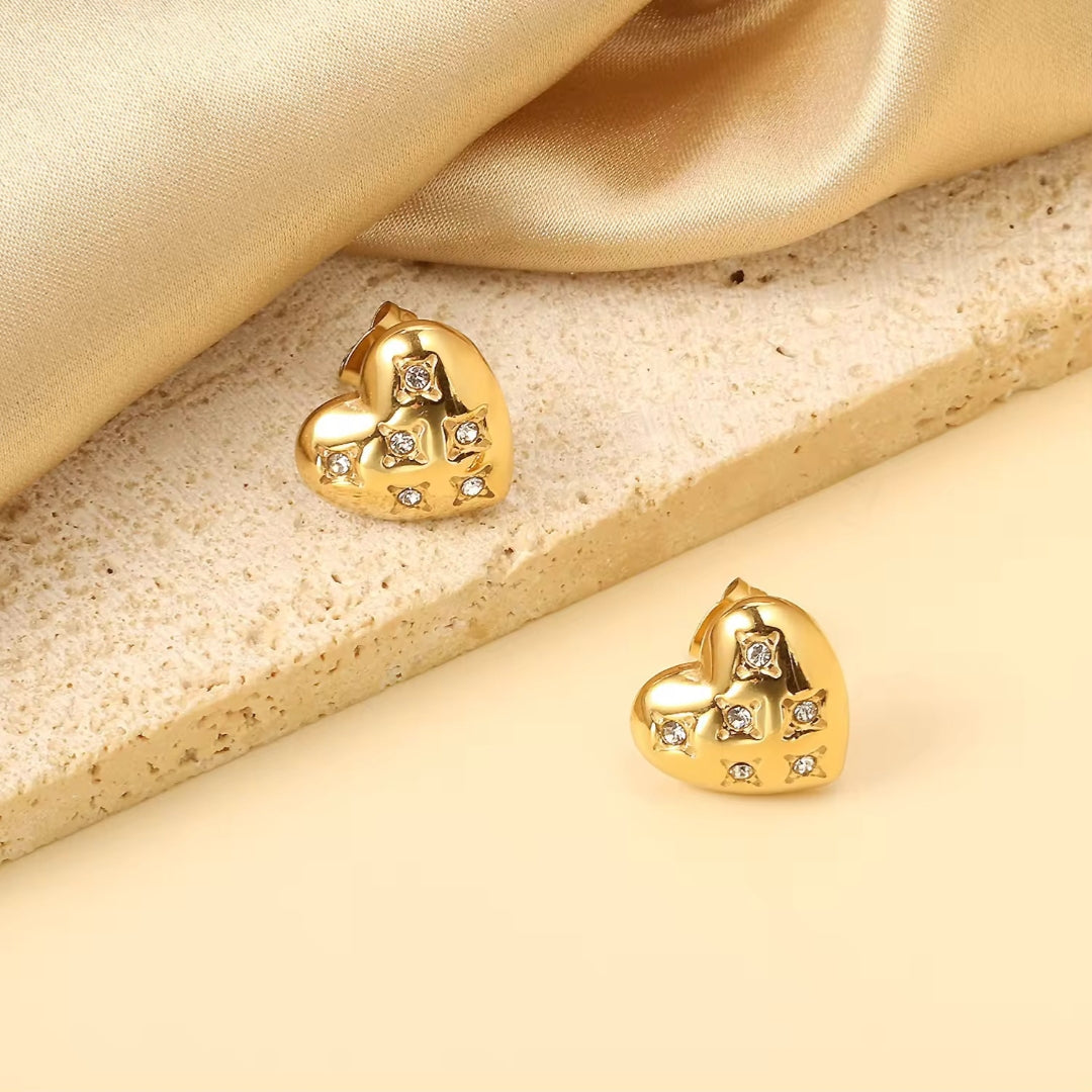 Heart Diamond Earrings