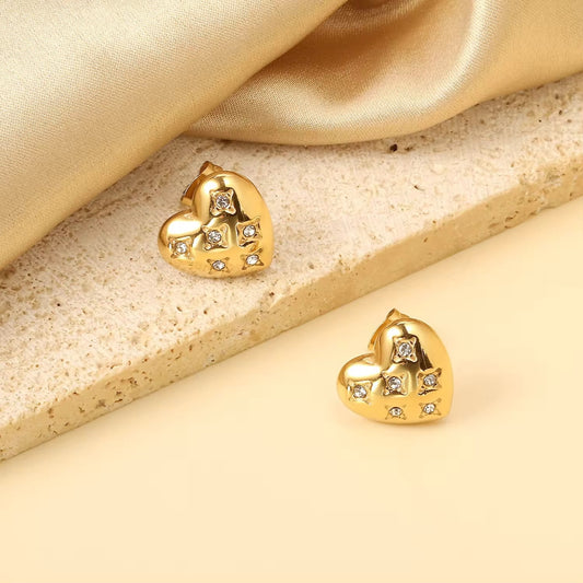Heart Diamond Earrings