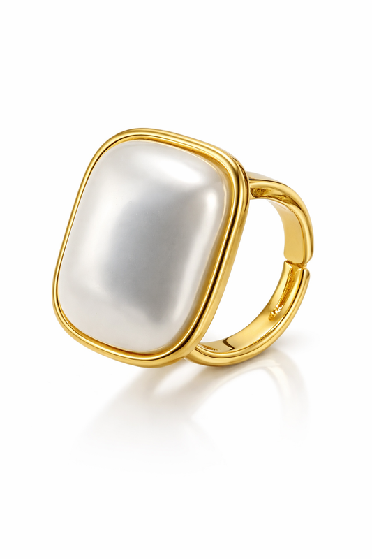 Arabic Pearl Ring (Adjustable)