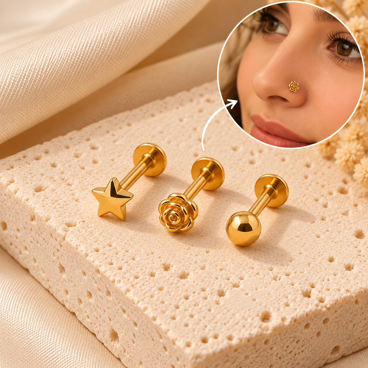 NoseRing Set (3Pcs)