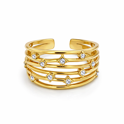 Miniature Diamentees Ring (Adjustable)