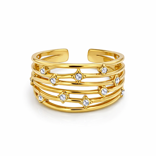 Miniature Diamentees Ring (Adjustable)