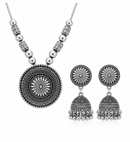 Zariya Oxidized Set (Silver n Golden)