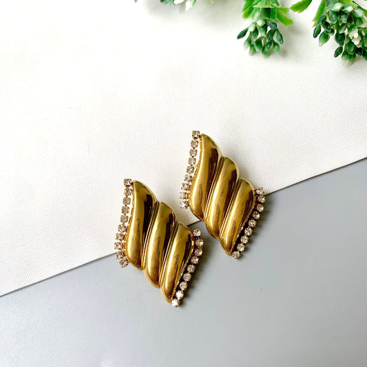 Glided Rhinestone Earring