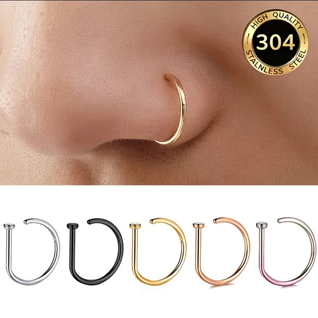 D-Shape Nosering (3 Pcs Golden)