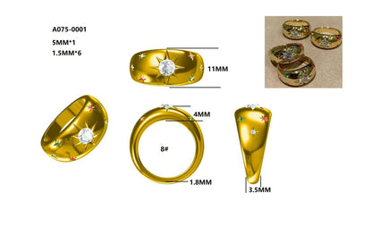Bulky Arabic Multi Ring