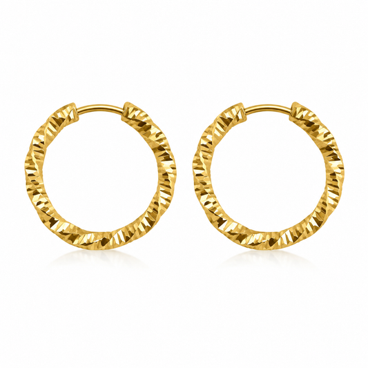 Spiral Lined Hoops (Balia)