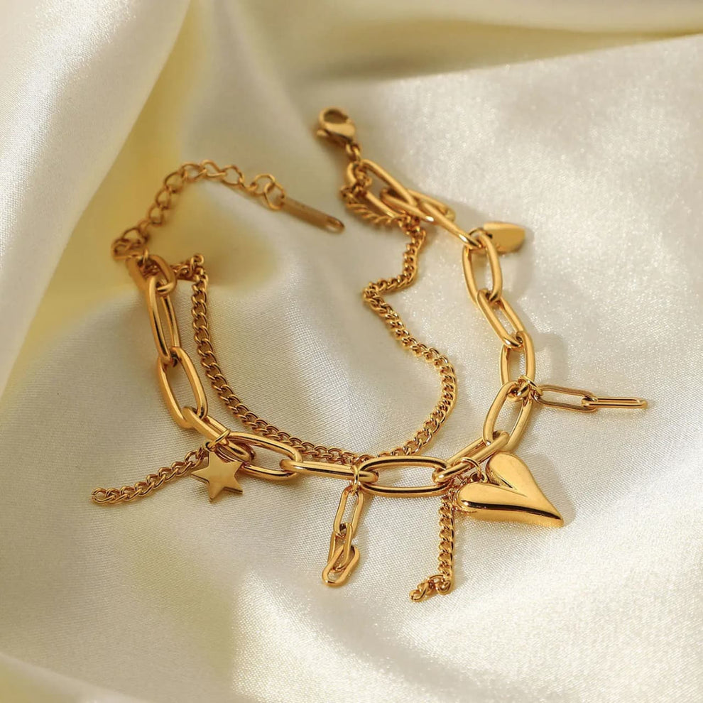 Heart Charm Bracelet