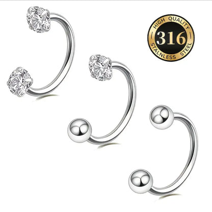 Nosering Set (3 Pcs Silver)