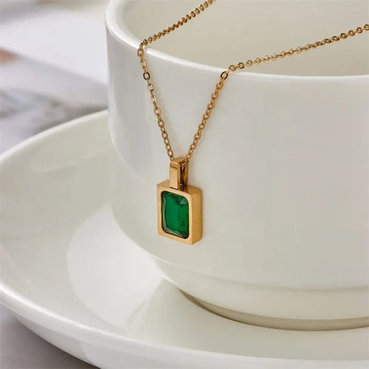 Green Pendant Necklace