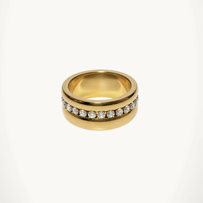 Groove Crystal Ring