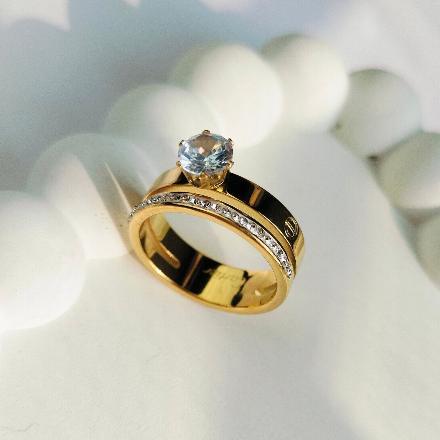 Diamond Ring zircon (Anti Tarnish)